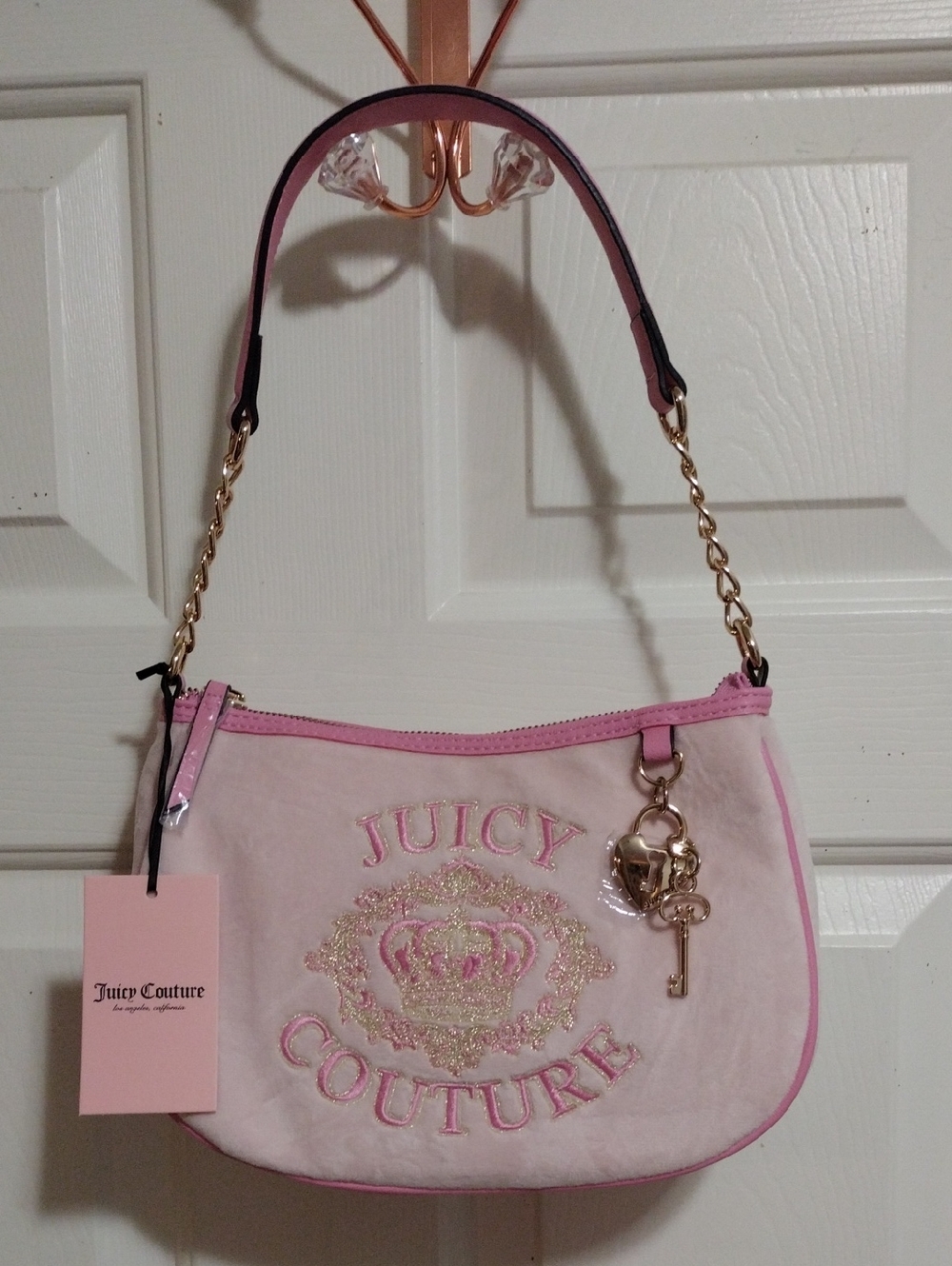 Juicy Couture Pink Velvet Falling For Juicy Shoulder Bag 🆕